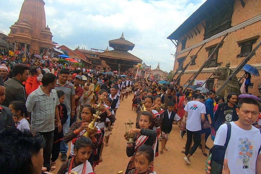 Gaijatra Bhaktapur Hindu Festival in Nepal